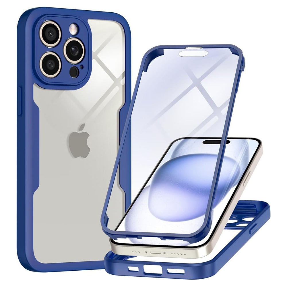 Fodral för Apple iPhone 15 Pro, Techsuit, ColorVerse 360, Blå