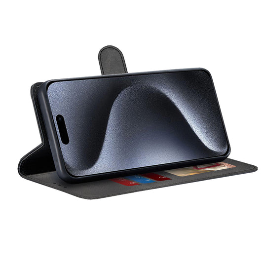 Fodral för Apple iPhone 15 Pro, Techsuit, Diary Book, Svart