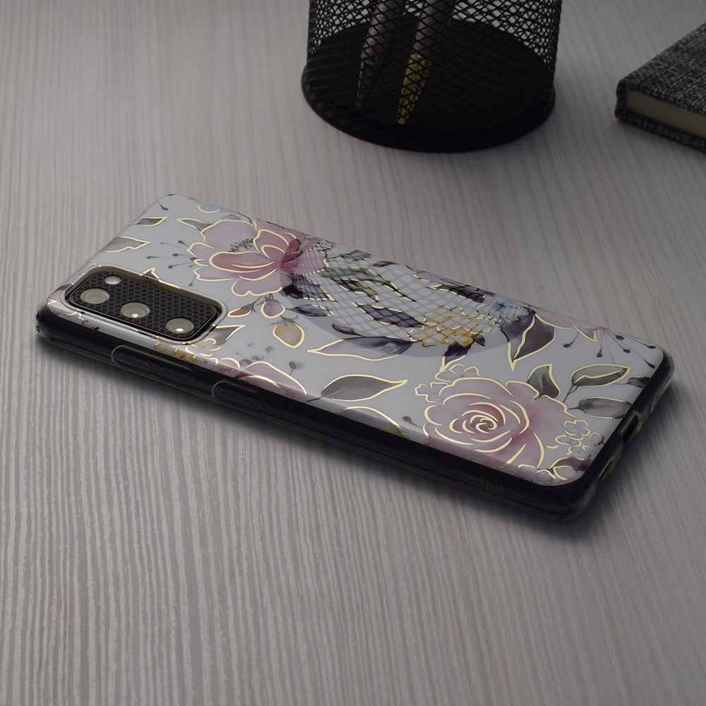 Fodral för Apple iPhone 15 Pro, Techsuit, Marble, Vit