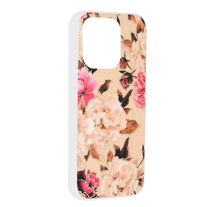 Fodral för Apple iPhone 15 Pro, Techsuit, Marble, Beige
