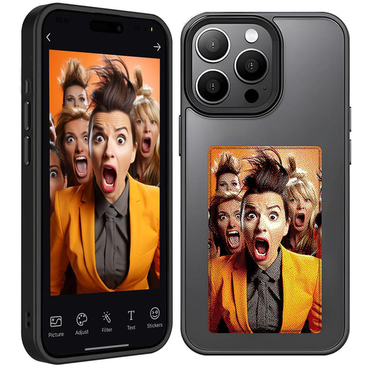 Fodral för Apple iPhone 15 Pro, Techsuit, SmartScreen NFC, Svart
