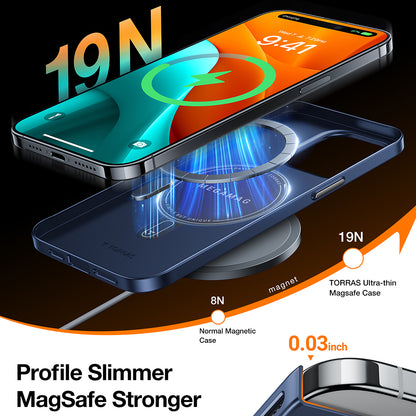 Fodral för Apple iPhone 15 Pro, Torras, OriginFit, Marinblå