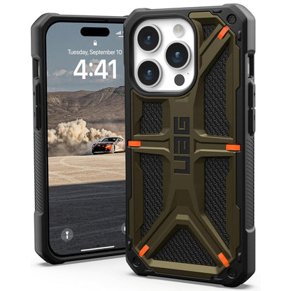 Fodral för Apple iPhone 15 Pro, Urban Armor Gear, Monarch Kevlar, Grön