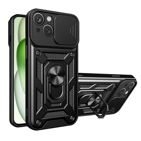 Fodral för Apple iPhone 15, Techsuit, CamShield, Svart