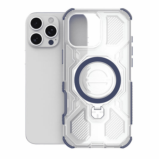 Fodral för Apple iPhone 15, Techsuit, Carbon Shield Pro, Blå