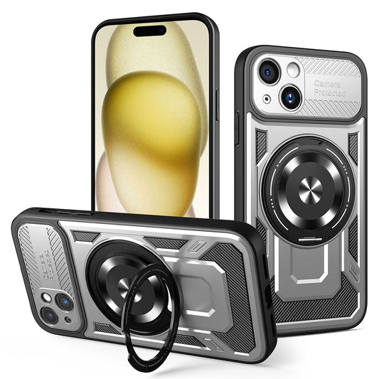 Fodral för Apple iPhone 15, Techsuit, RuggedCam, Grå