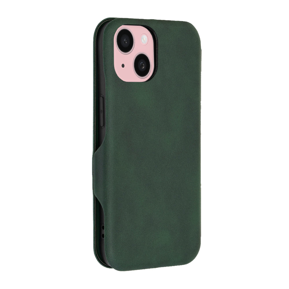Fodral för Apple iPhone 15, Techsuit, Safe Wallet Plus, Grön