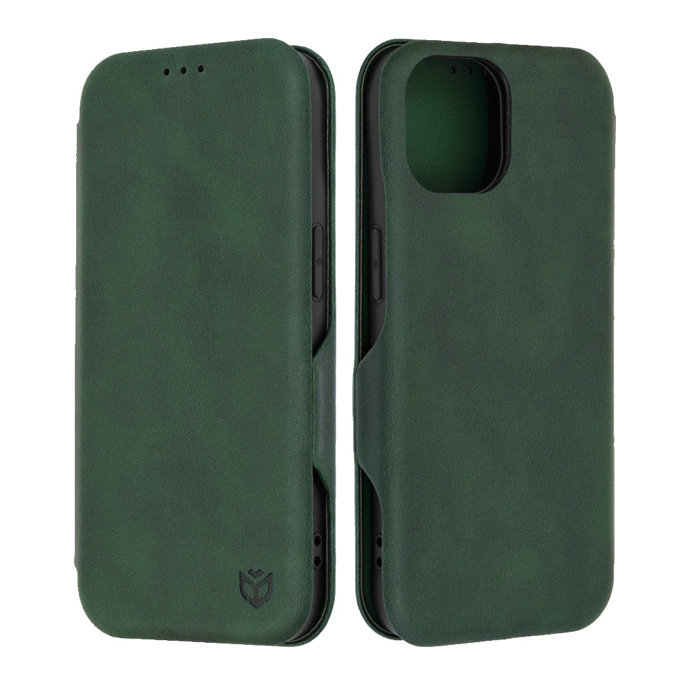 Fodral för Apple iPhone 15, Techsuit, Safe Wallet Plus, Grön