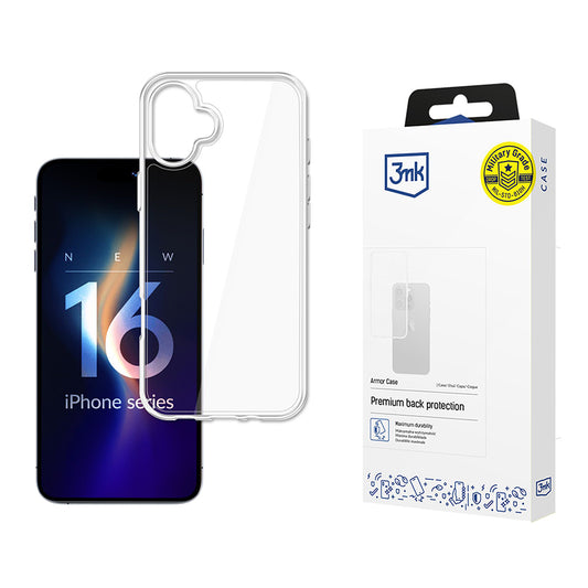 Fodral för Apple iPhone 16, 3MK, Armor, Transparent