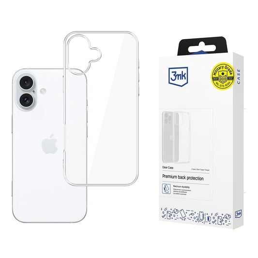 Fodral för Apple iPhone 16, 3MK, Clear, Transparent
