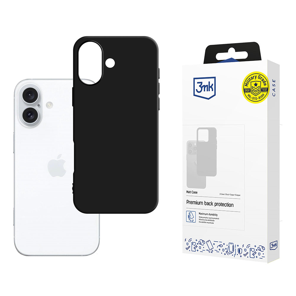 Case for Apple iPhone 16, 3MK, Matte Black
