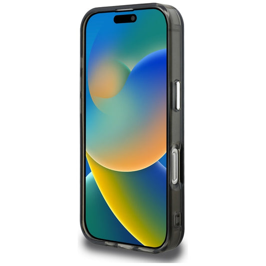 Skyddsfodral för Apple iPhone 16, Karl Lagerfeld, IML Aquarelle Logo Karl & Choupette, Svart