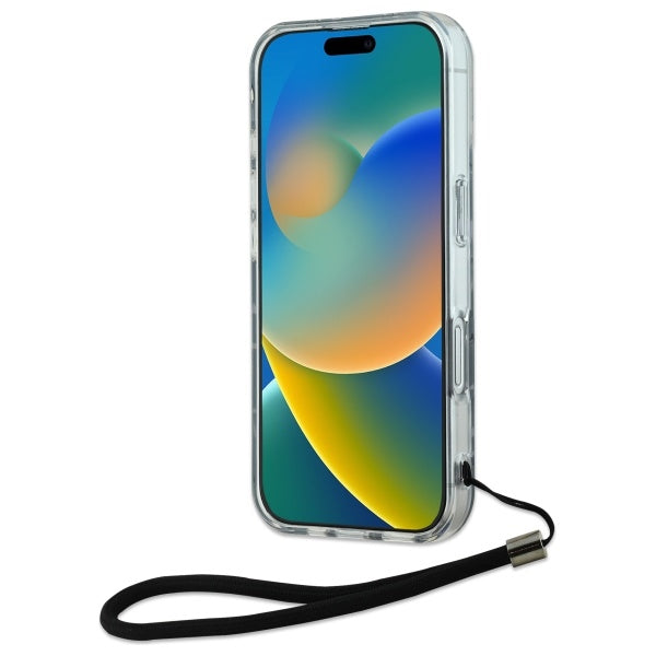 Skyddsfodral för Apple iPhone 16 Plus, Karl Lagerfeld, Zebra med snoddrem, Lila