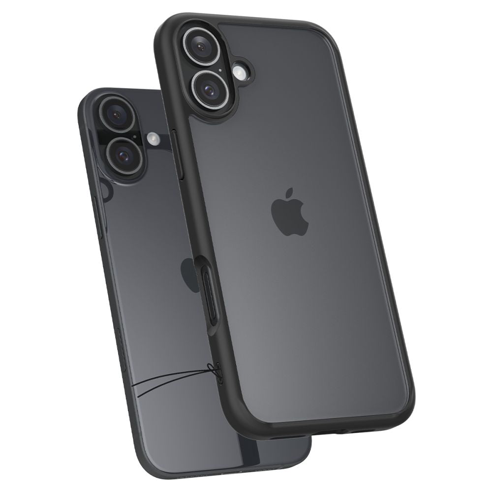 Skyddsfodral för Apple iPhone 16 Plus, Spigen, Ultra Hybrid, Mattsvart