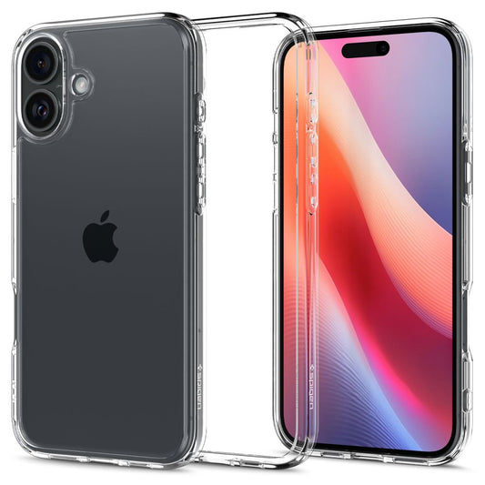 Skyddsfodral för Apple iPhone 16 Plus, Spigen, Ultra Hybrid, Transparent