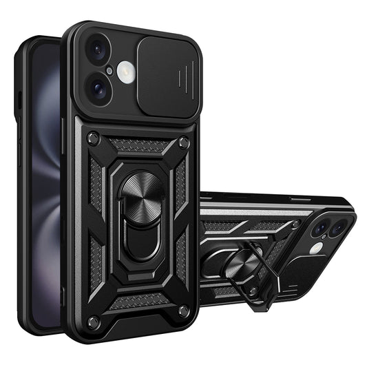 Fodral för Apple iPhone 16 Plus, Techsuit, CamShield, Svart