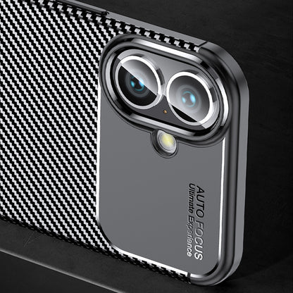 Fodral för Apple iPhone 16 Plus, Techsuit, CarbonFiber, Svart