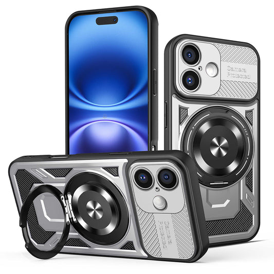 Fodral för Apple iPhone 16 Plus, Techsuit, RuggedCam, Grå
