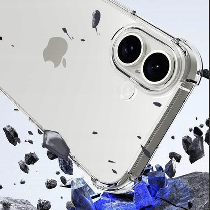 Fodral för Apple iPhone 16 Plus, Techsuit, Stötsäker Klar (Stort Objektivhål), Transparent