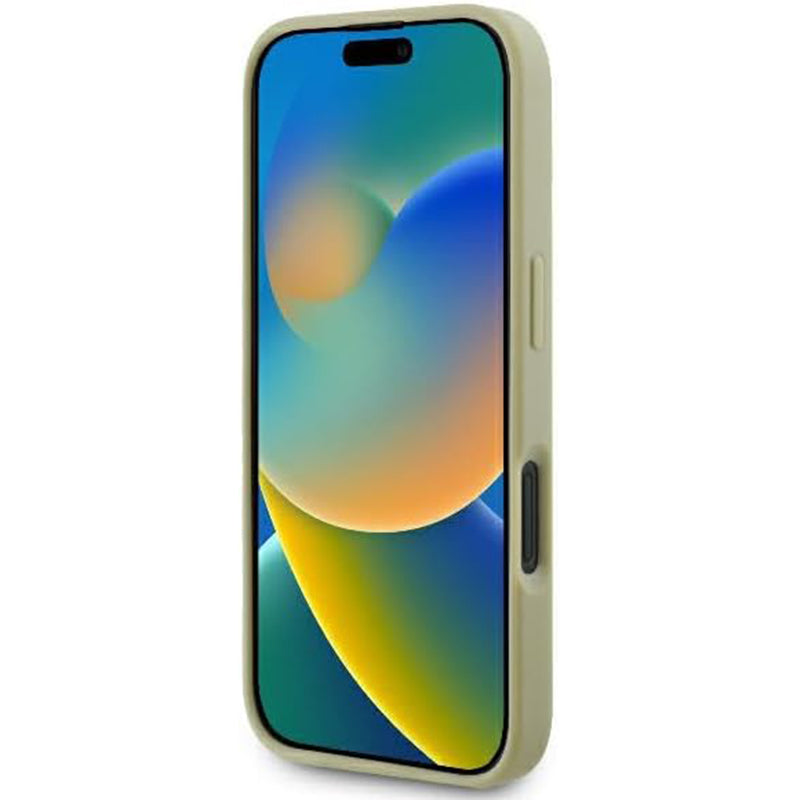 Skyddsfodral för Apple iPhone 16 Pro, Guess, Fixed Glitter Big 4G, Guld