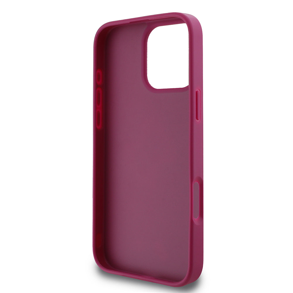 Case for Apple iPhone 16 Pro, Guess, Glitter Big 4G Script, Magenta