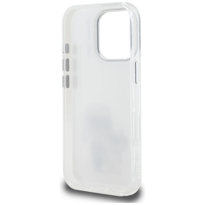 Fodral för Apple iPhone 16 Pro, Karl Lagerfeld, IML Aquarelle Logo Karl & Choupette, Vit