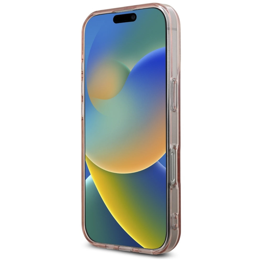 Fodral för Apple iPhone 16 Pro, Karl Lagerfeld, IML Rhinestones Pink Logo, Rosa