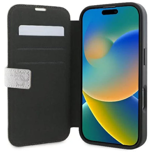 Fodral för Apple iPhone 16 Pro Max, Guess, 4G Book, Rosa