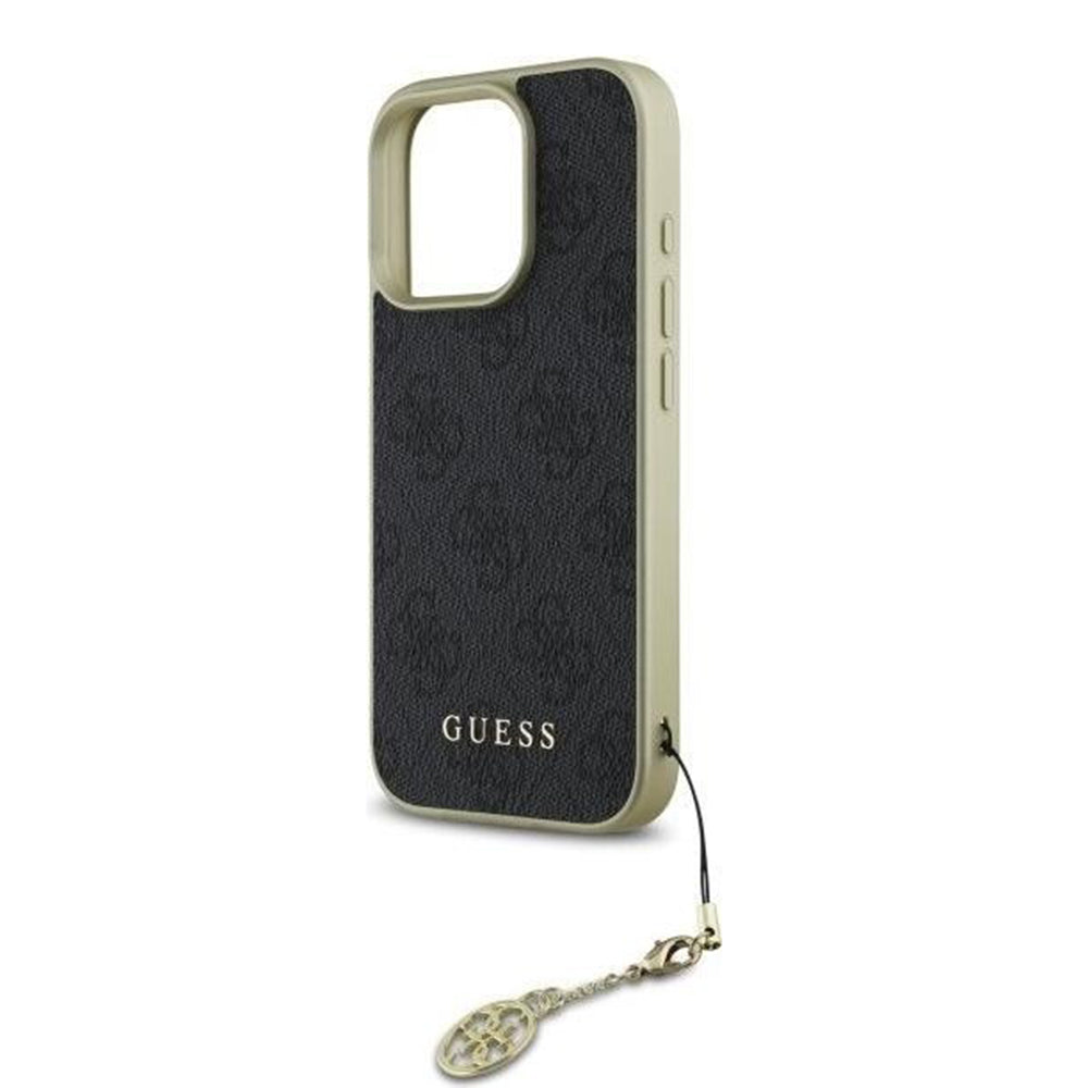 Skyddsfodral för Apple iPhone 16 Pro Max, Guess, 4G Charm, Svart