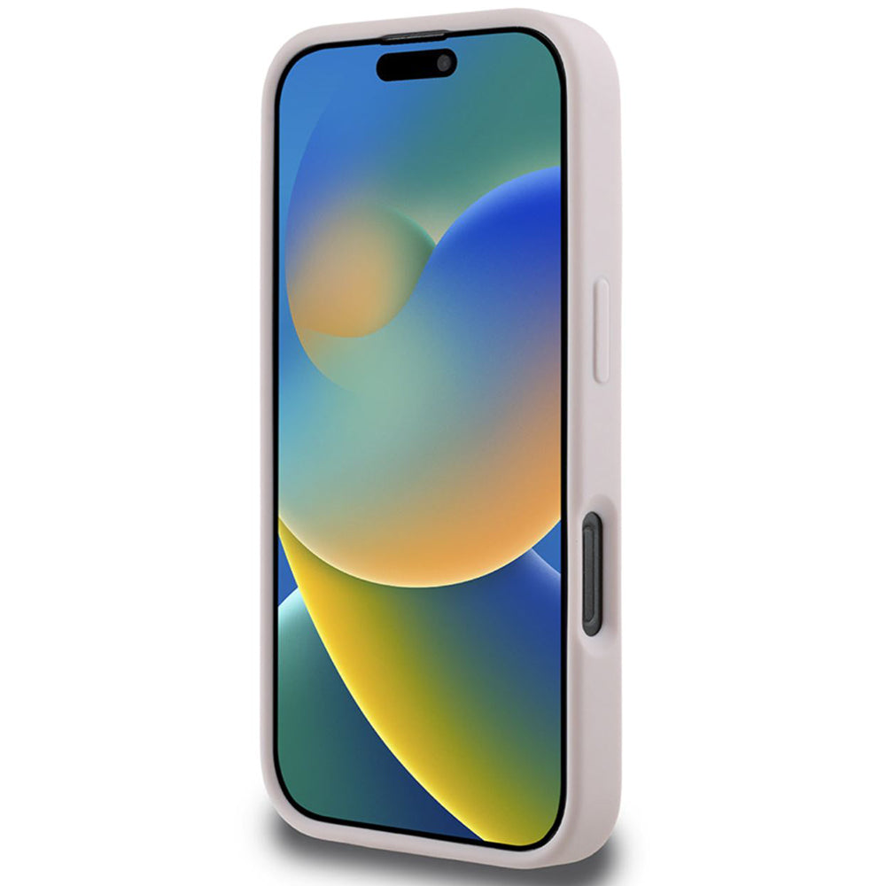 Fodral för Apple iPhone 16 Pro Max, Guess, Quilted Metal Logo, Rosa