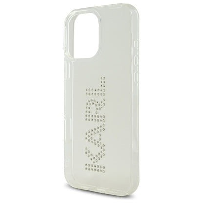 Skal för Apple iPhone 16 Pro Max, Karl Lagerfeld, IML Rhinestones Transparent Logo, Transparent