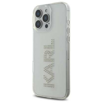 Skal för Apple iPhone 16 Pro Max, Karl Lagerfeld, IML Rhinestones Transparent Logo, Transparent