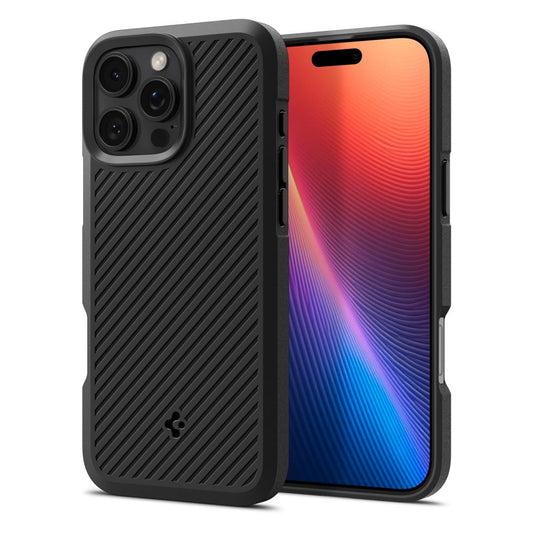 Skyddsfodral för Apple iPhone 16 Pro Max, Spigen, Core Armor, Mattsvart