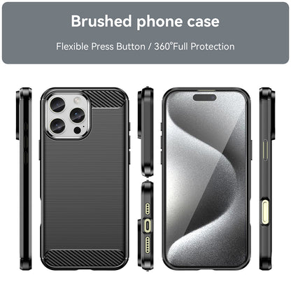 Fodral för Apple iPhone 16 Pro Max, Techsuit, Kolfiber, Svart