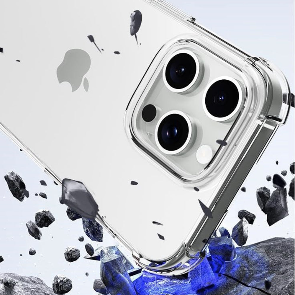 Fodral för Apple iPhone 16 Pro Max, Techsuit, Stötsäker Klar (Stort Objektivhål), Transparent