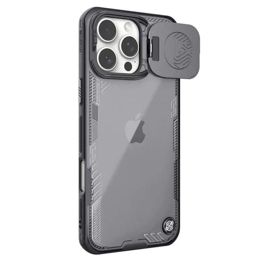 Fodral för Apple iPhone 16 Pro, Nillkin, Iceblade Prop (utan kamerautskärning), Svart