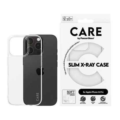 Skyddsfodral för Apple iPhone 16 Pro, PanzerGlass, Fashionable Care, Transparent