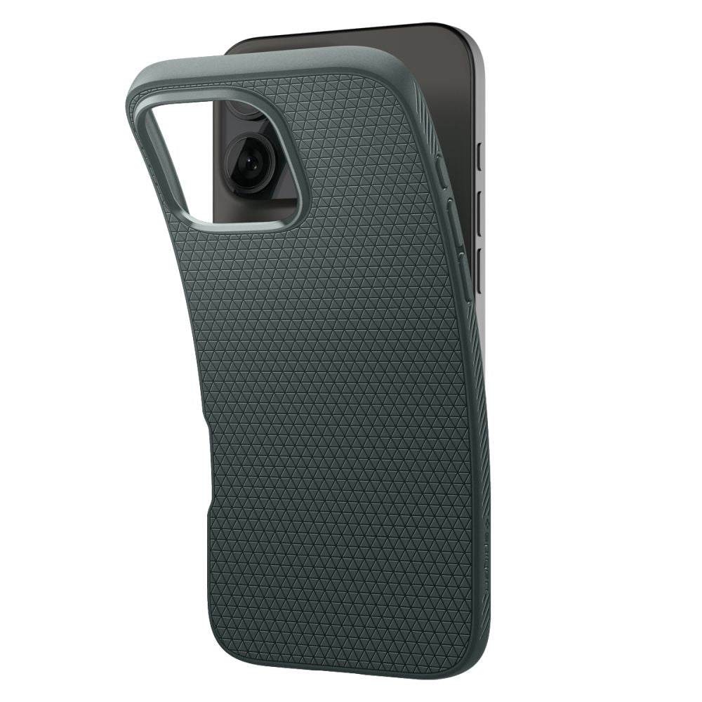 Skyddsfodral för Apple iPhone 16 Pro, Spigen, Liquid Air, Grön ACS08119