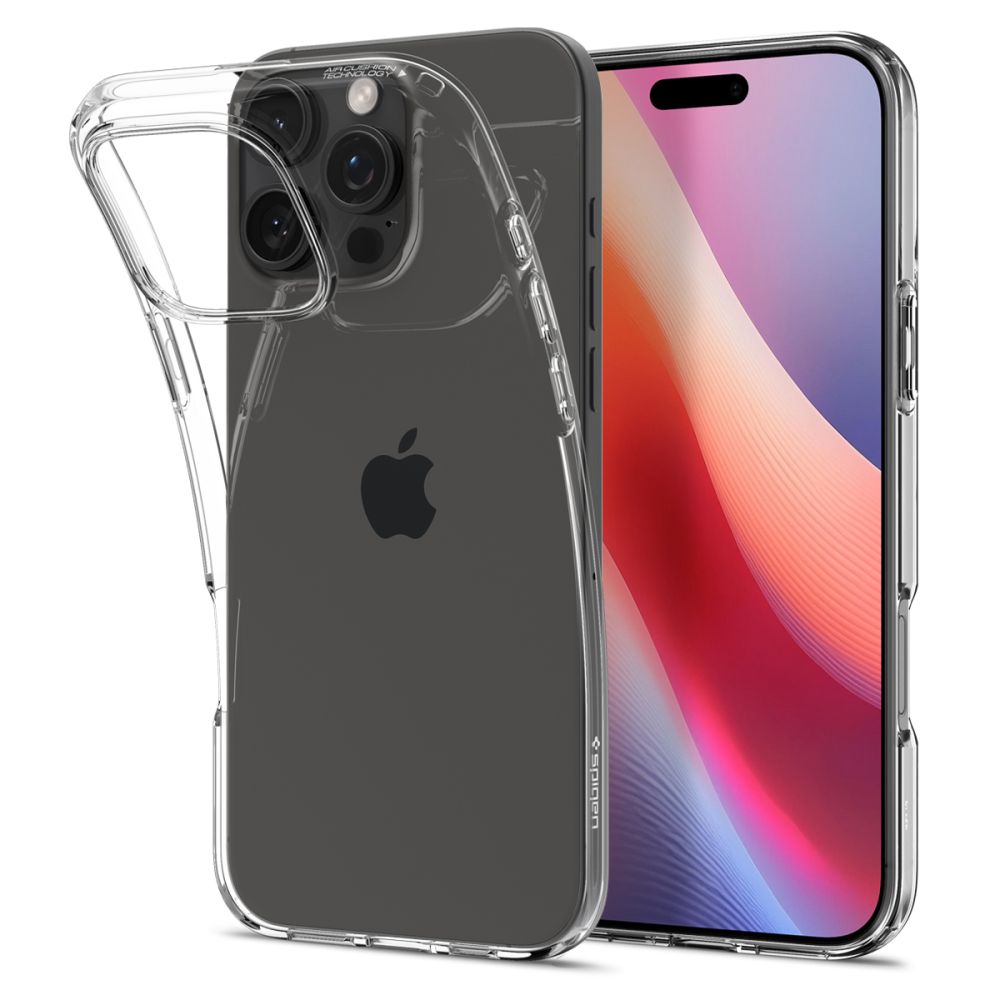 Skyddsfodral för Apple iPhone 16 Pro, Spigen, Liquid Crystal, Transparent ACS08112