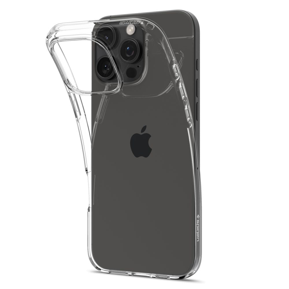 Skyddsfodral för Apple iPhone 16 Pro, Spigen, Liquid Crystal, Transparent ACS08112