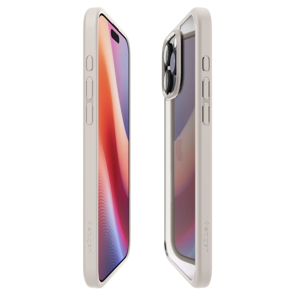 Skyddsfodral för Apple iPhone 16 Pro, Spigen, Ultra Hybrid, Beige ACS08127