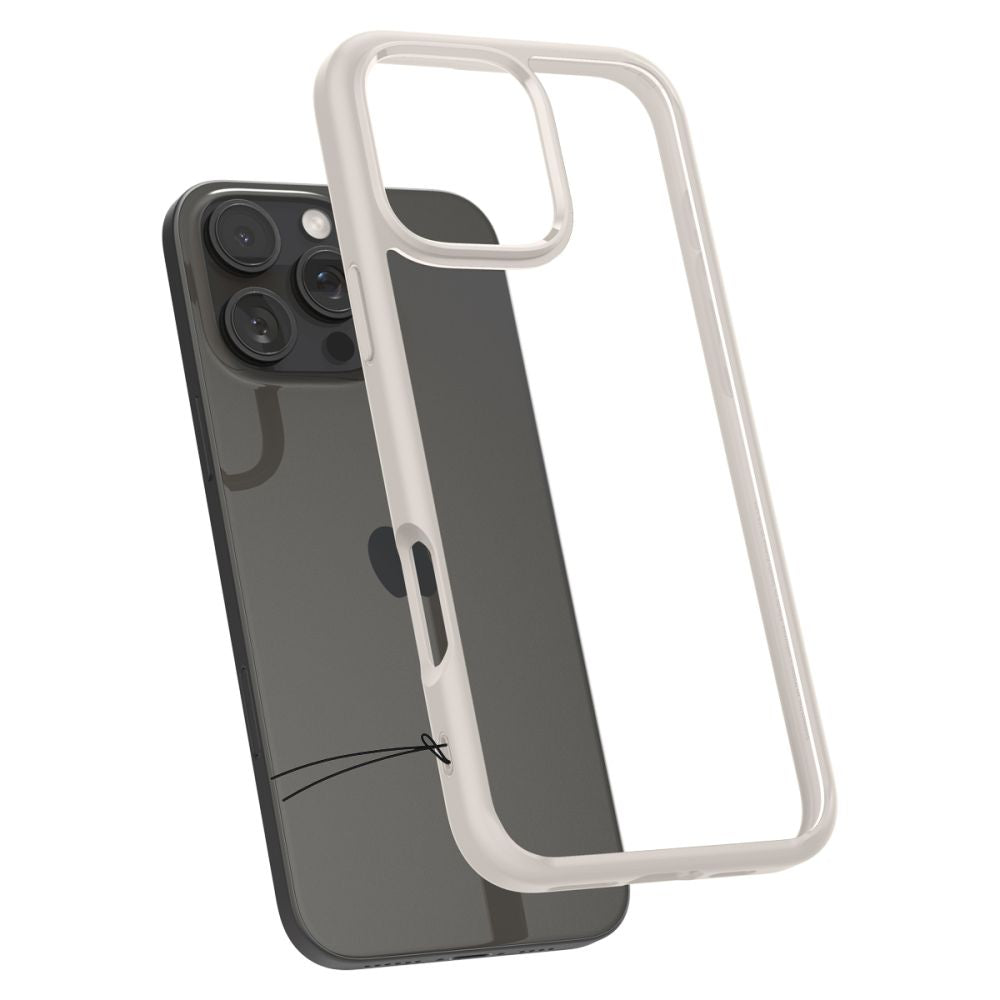 Skyddsfodral för Apple iPhone 16 Pro, Spigen, Ultra Hybrid, Beige ACS08127