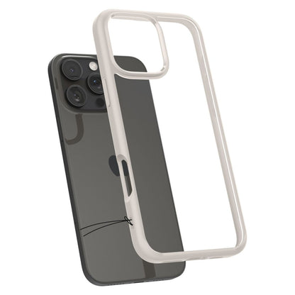 Skyddsfodral för Apple iPhone 16 Pro, Spigen, Ultra Hybrid, Beige ACS08127