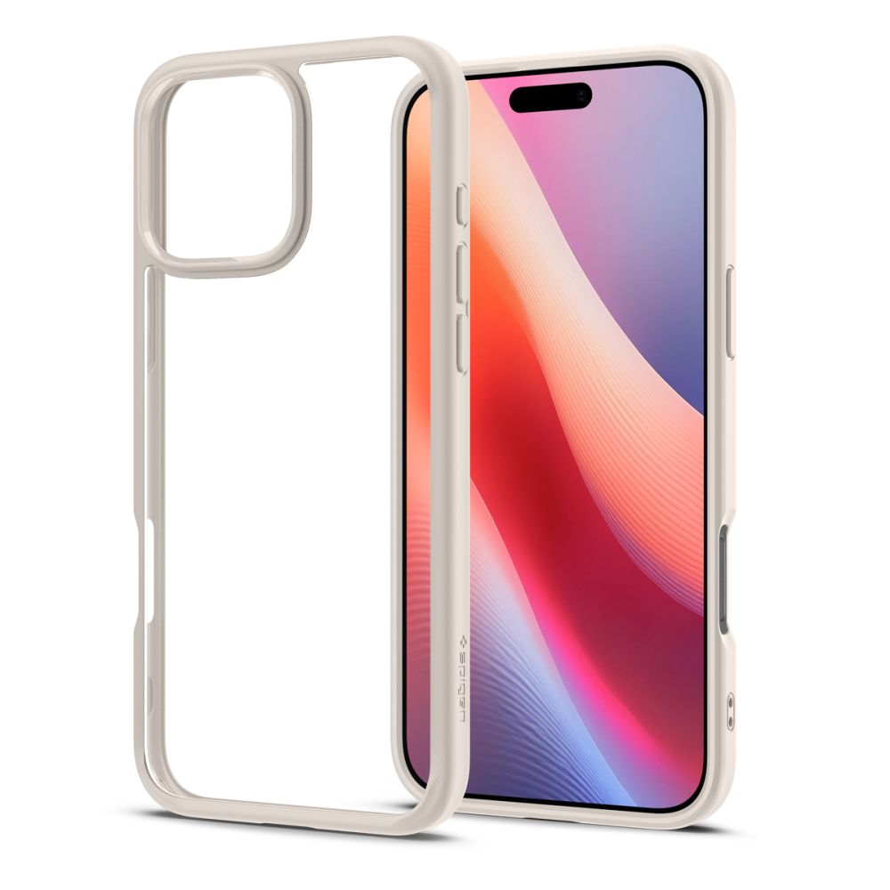 Skyddsfodral för Apple iPhone 16 Pro, Spigen, Ultra Hybrid, Beige ACS08127