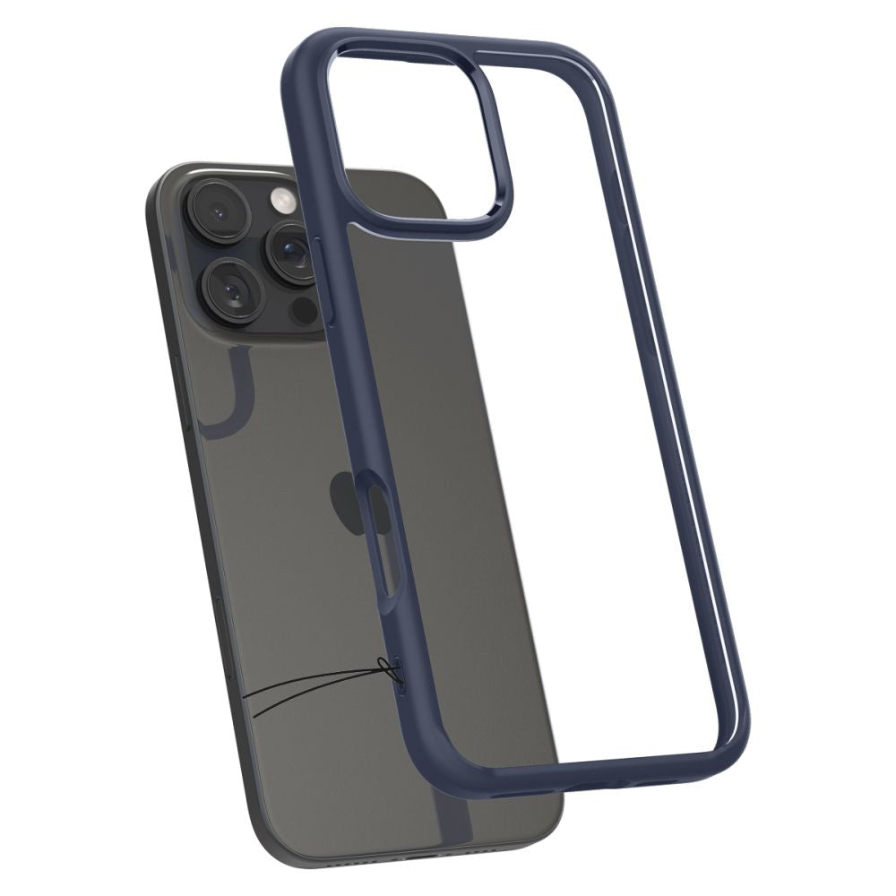 Skyddsfodral för Apple iPhone 16 Pro, Spigen, Ultra Hybrid, Marinblå ACS08126