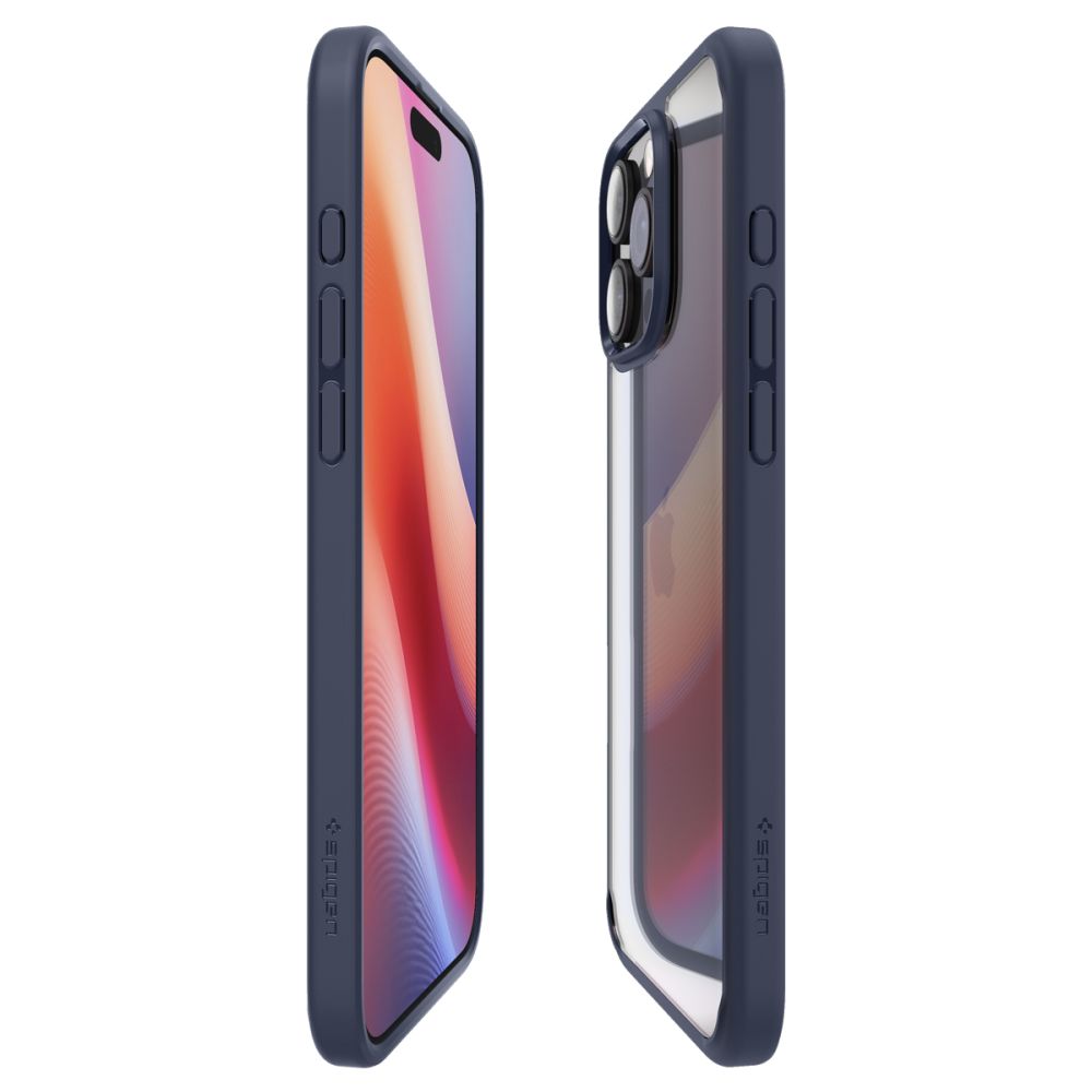 Skyddsfodral för Apple iPhone 16 Pro, Spigen, Ultra Hybrid, Marinblå ACS08126