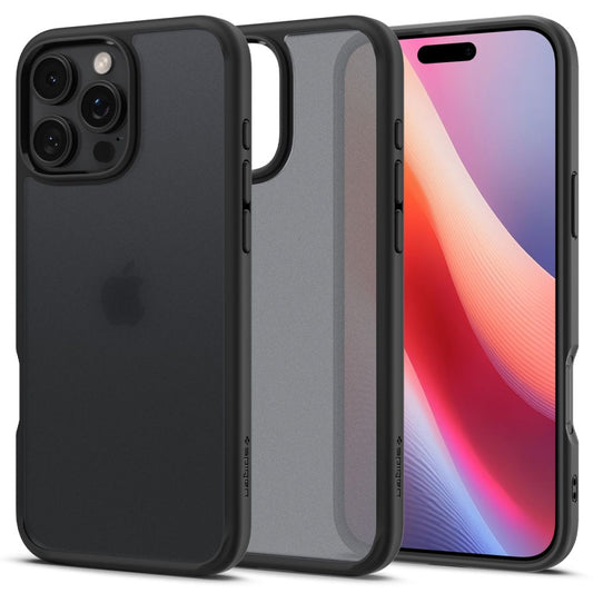 Fodral för Apple iPhone 16 Pro, Spigen, Ultra Hybrid, Svart Satin ACS08124