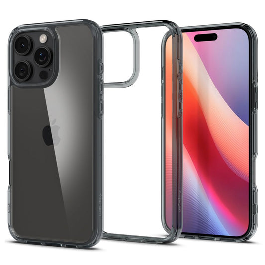 Skyddsfodral för Apple iPhone 16 Pro, Spigen, Ultra Hybrid, Rökfärgad ACS08123