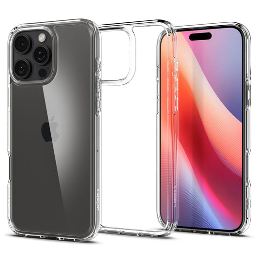 Skyddsfodral för Apple iPhone 16 Pro, Spigen, Ultra Hybrid, Transparent ACS08121