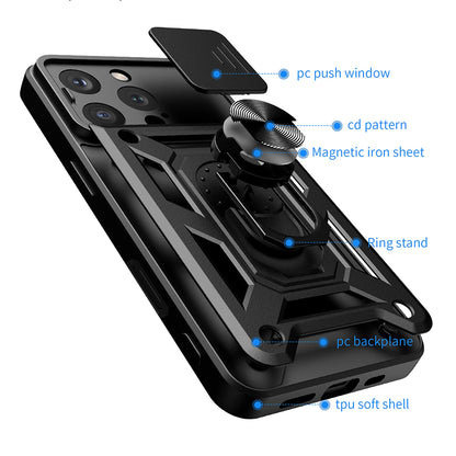 Fodral för Apple iPhone 16 Pro, Techsuit, CamShield, Rosa